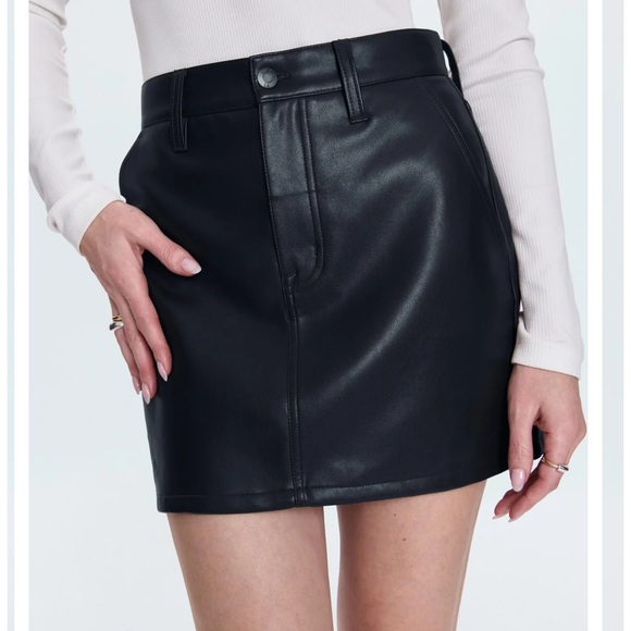Pistola Black Leather Mini Skirt - Picture 1 of 3